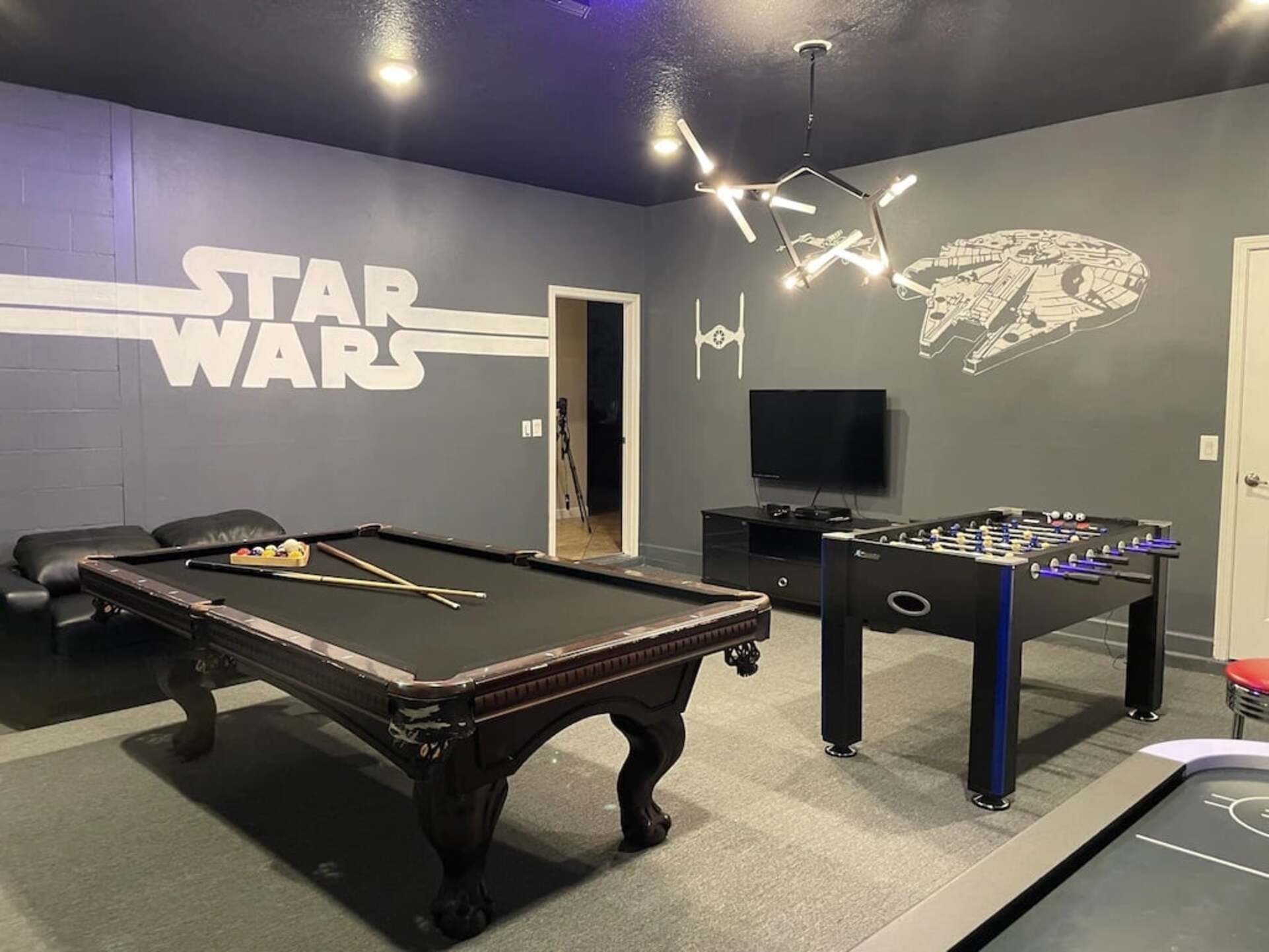 Game Room 58" Roku TV Pool Table
(Air Hockey Table and Foosball have been removed)
