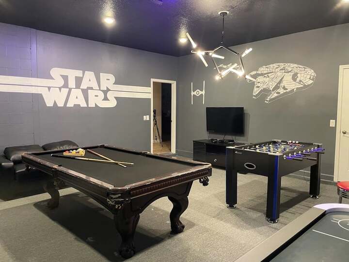 Game Room 58" Roku TV Pool Table
(Air Hockey Table and Foosball have been removed)