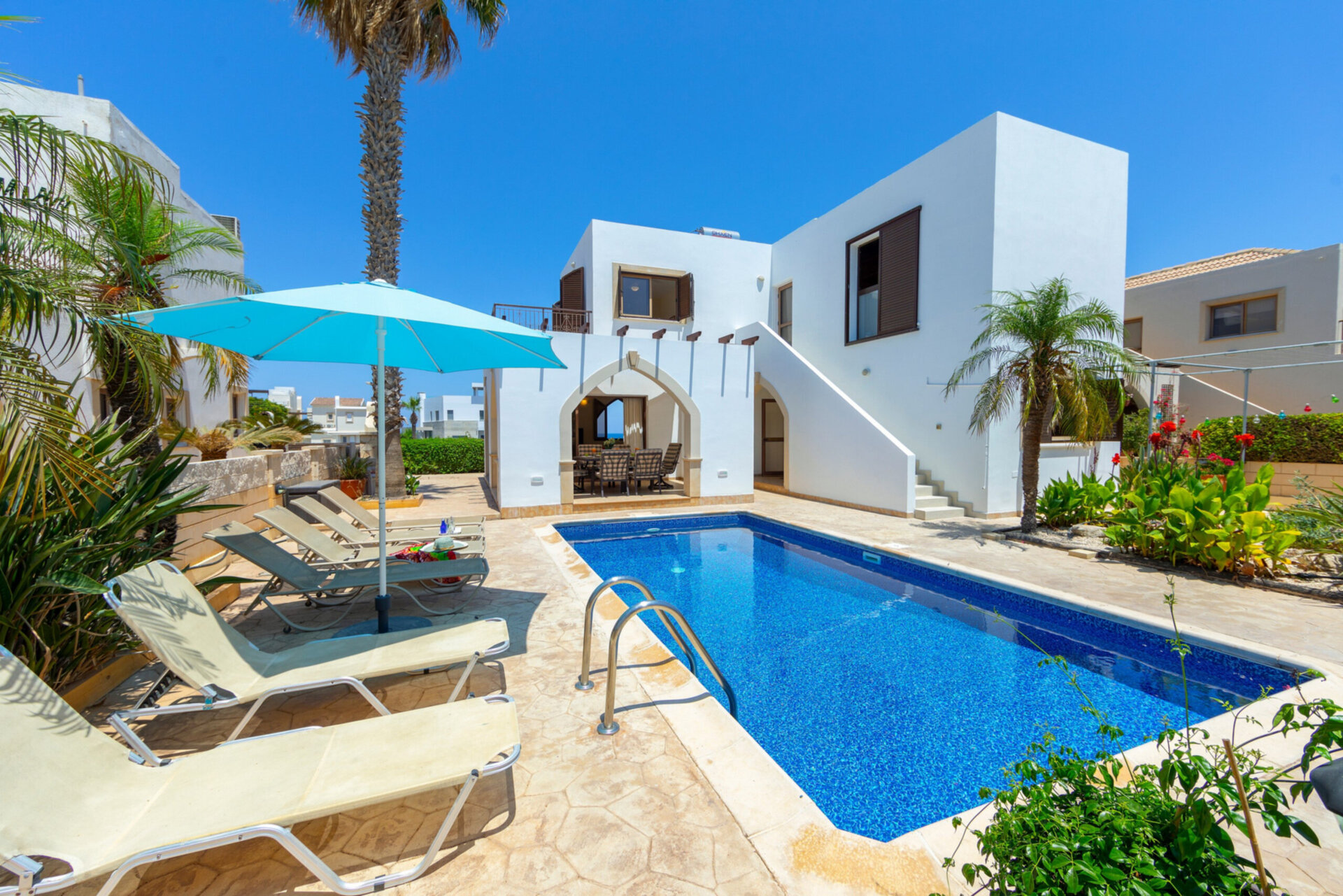 Luxury 4BR Beach Villa Rental, Famagusta Villa 1022