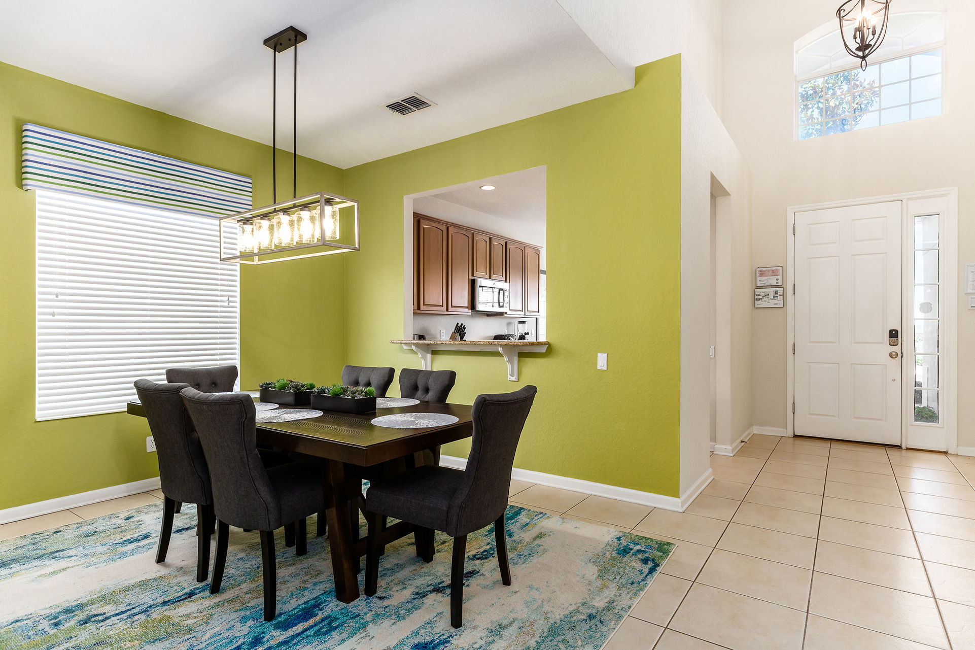 Dine with everyone at the dining table for six