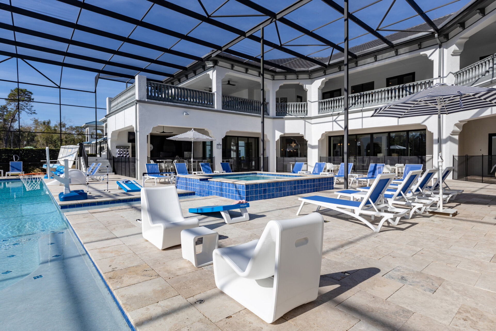 Relax in any of the 20 sun loungers located at the property