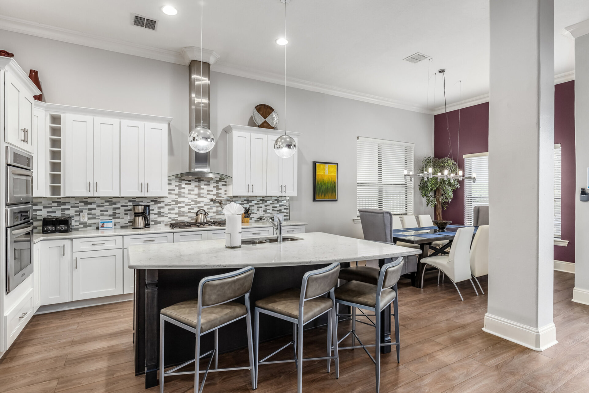 Cook a meal in the beautiful fully equipped kitchen
