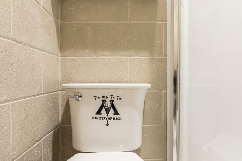 Even the kids bathroom features fun details