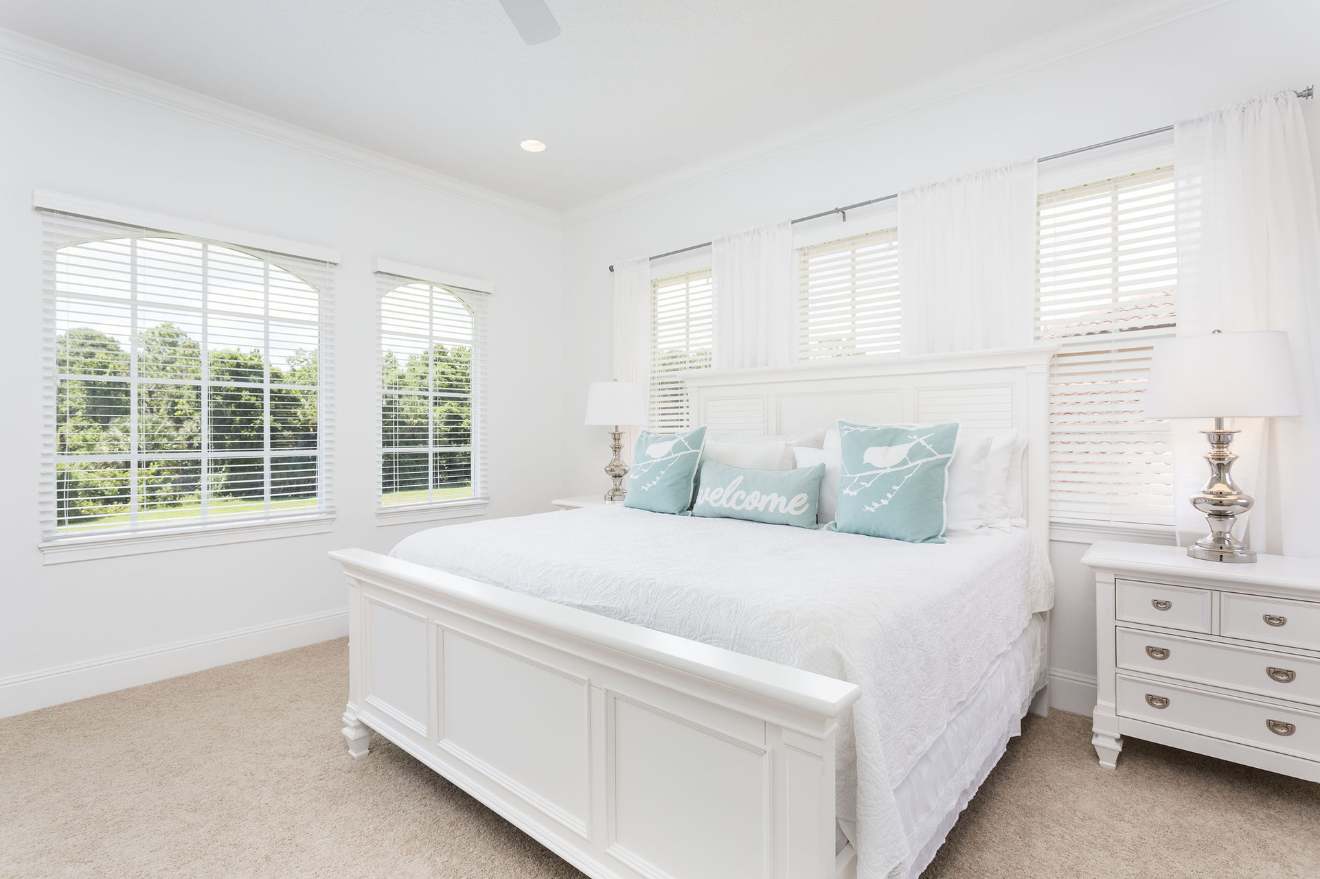 Sleep easy in this dreamy, modern second floor master bedroom