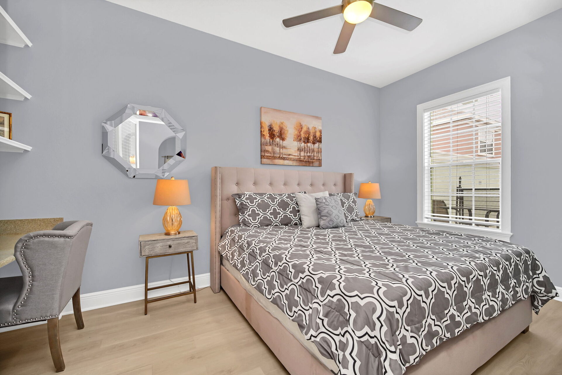 Queen bedroom on the first floor.