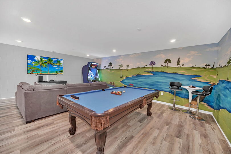Custom wall art mural by a local artist