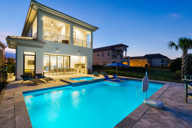Take an evening dip in your private pool