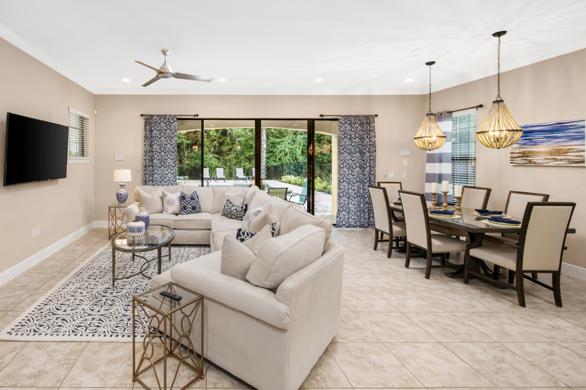 The open living space is perfect for family evenings in