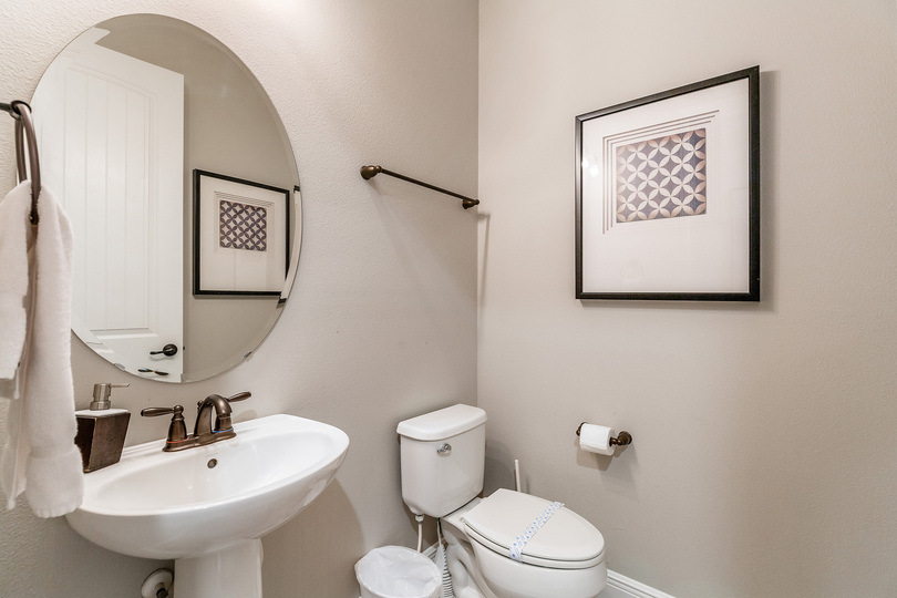 A half bathroom located on the ground floor