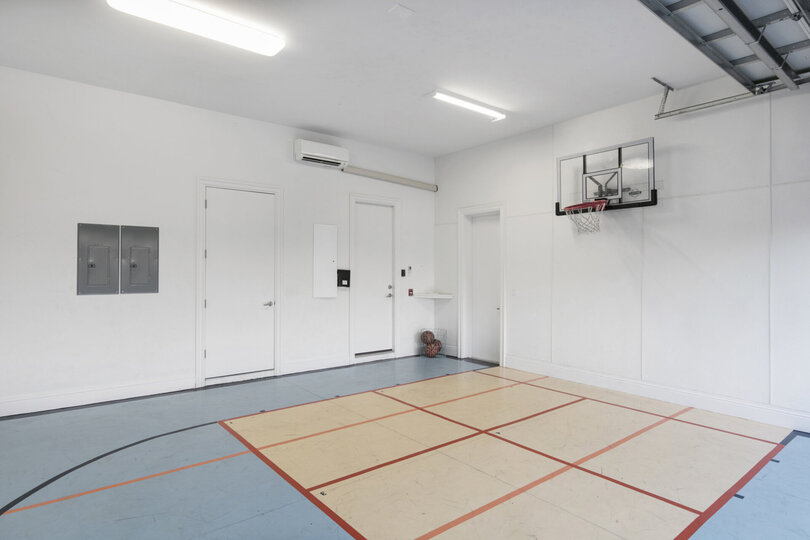 This home features a half court basketball court