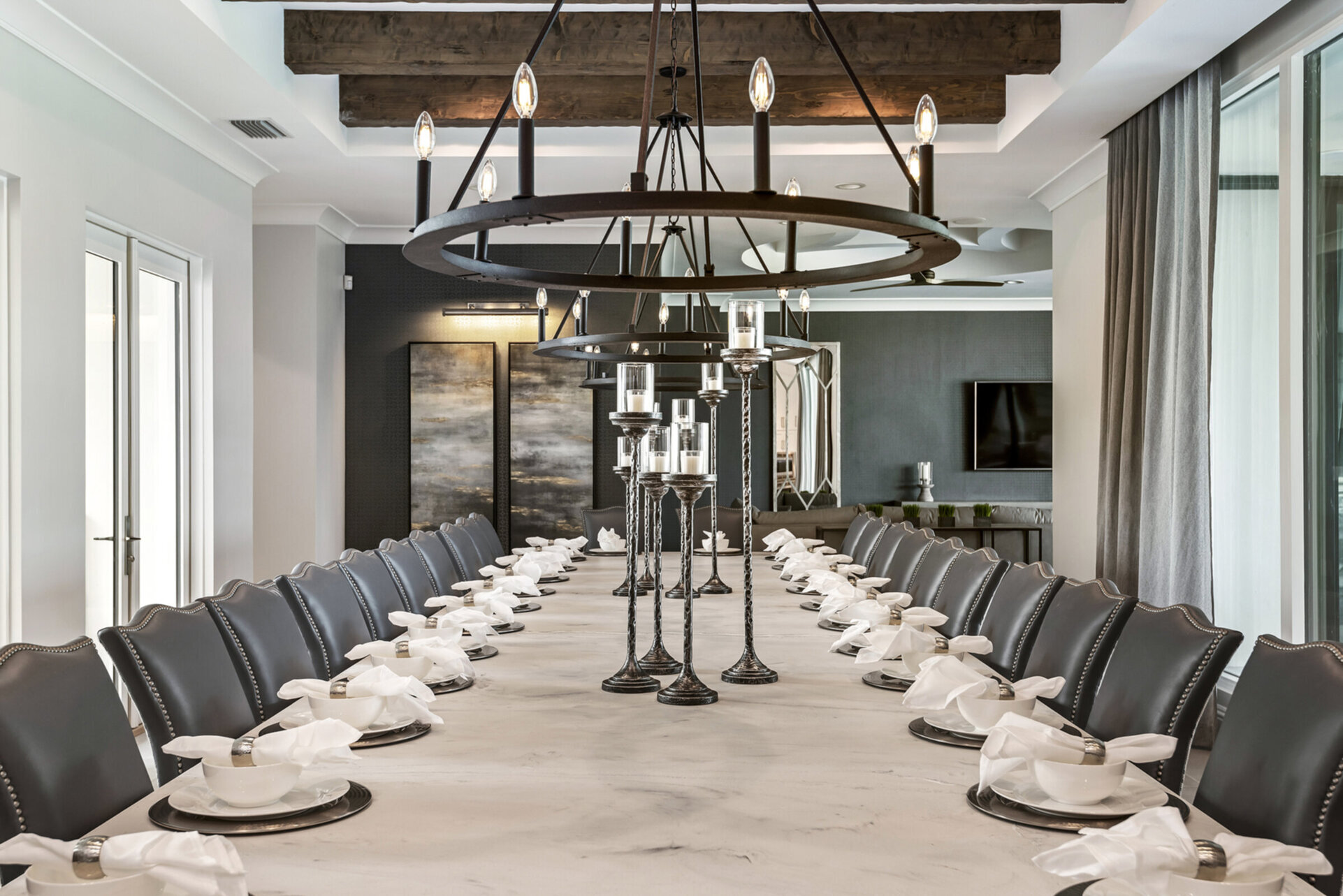 Seating for 30 at this extraordinary dining table