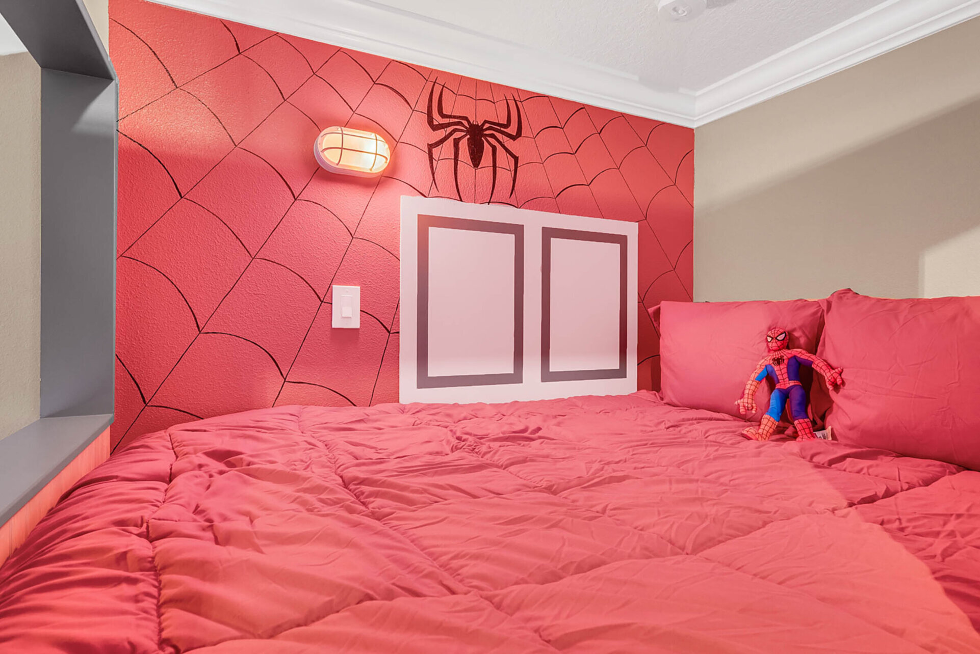 Each bunk has custom artwork and theme