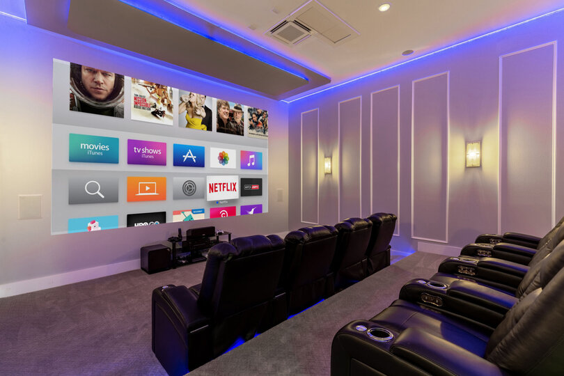 Bring everyone together in the private movie theater