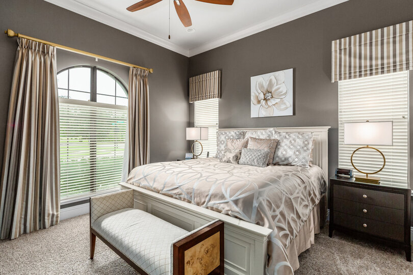 Take a nap in between adventures in this plush king-sized bed