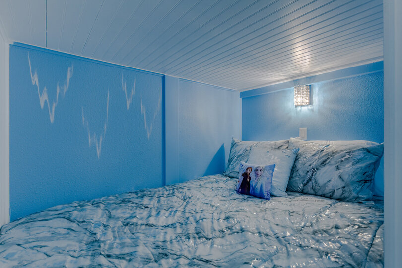 A full-sized bed fit for any princess