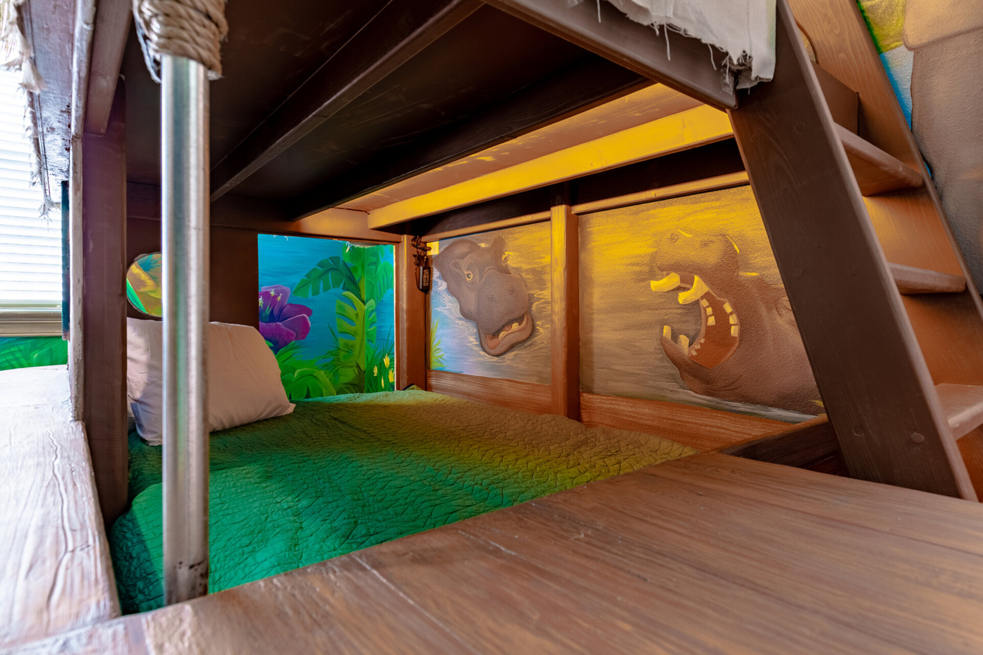 Enjoy the comfort of the full bunk beds