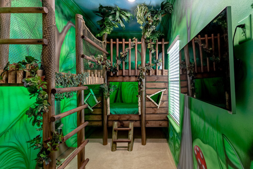 Get a great night's sleep in the treehouse bedroom