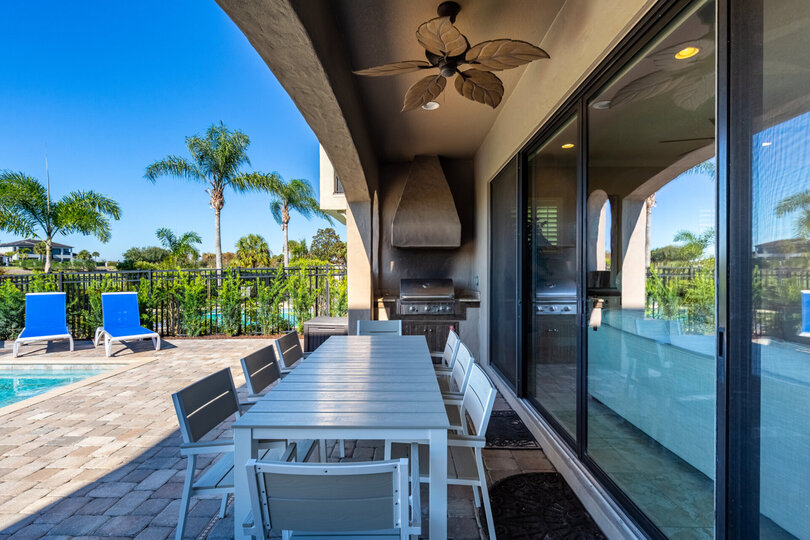 Enjoy meals out on the back patio with loved ones