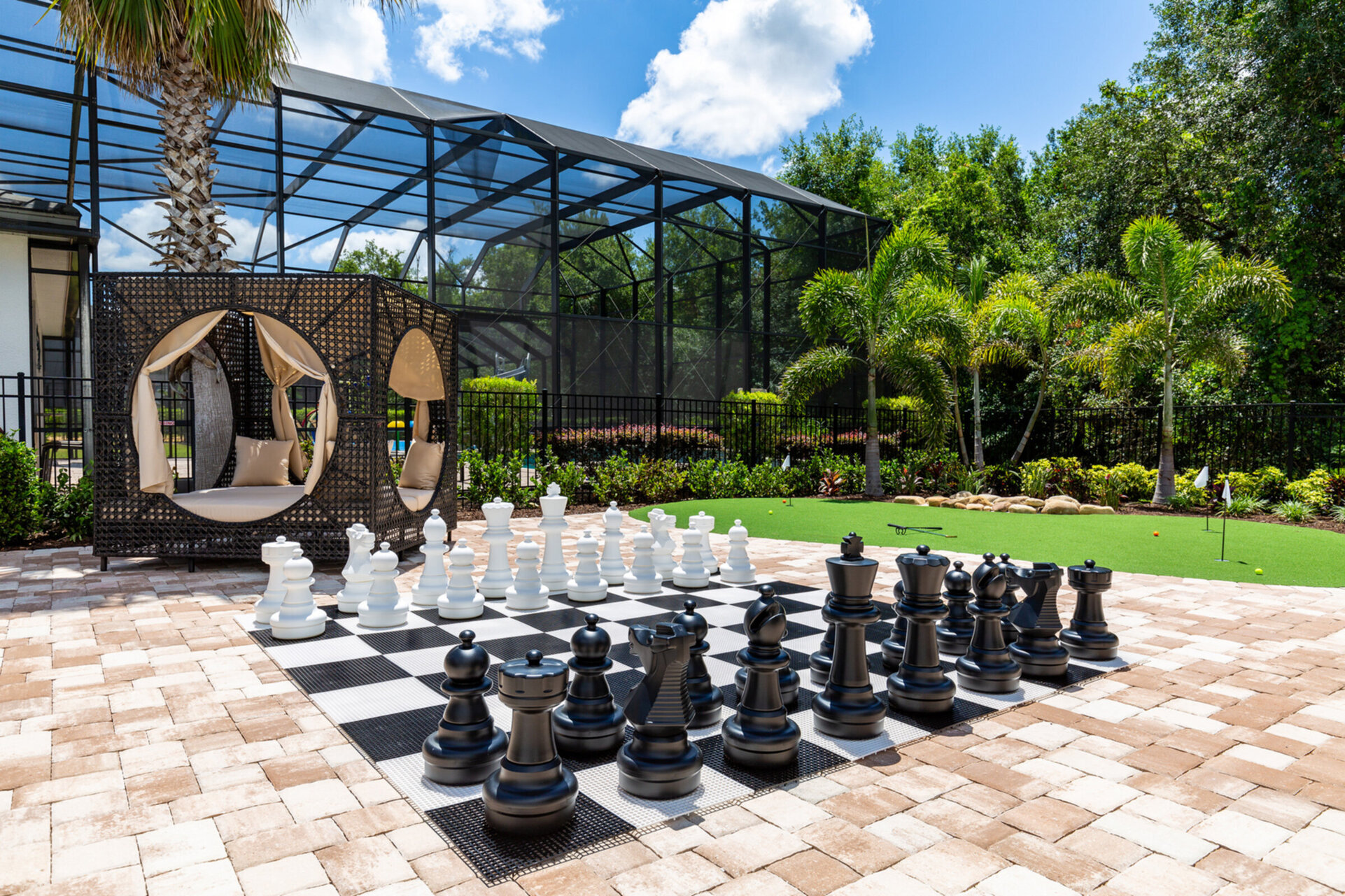 Outdoor chess board perfect for a day of fun
