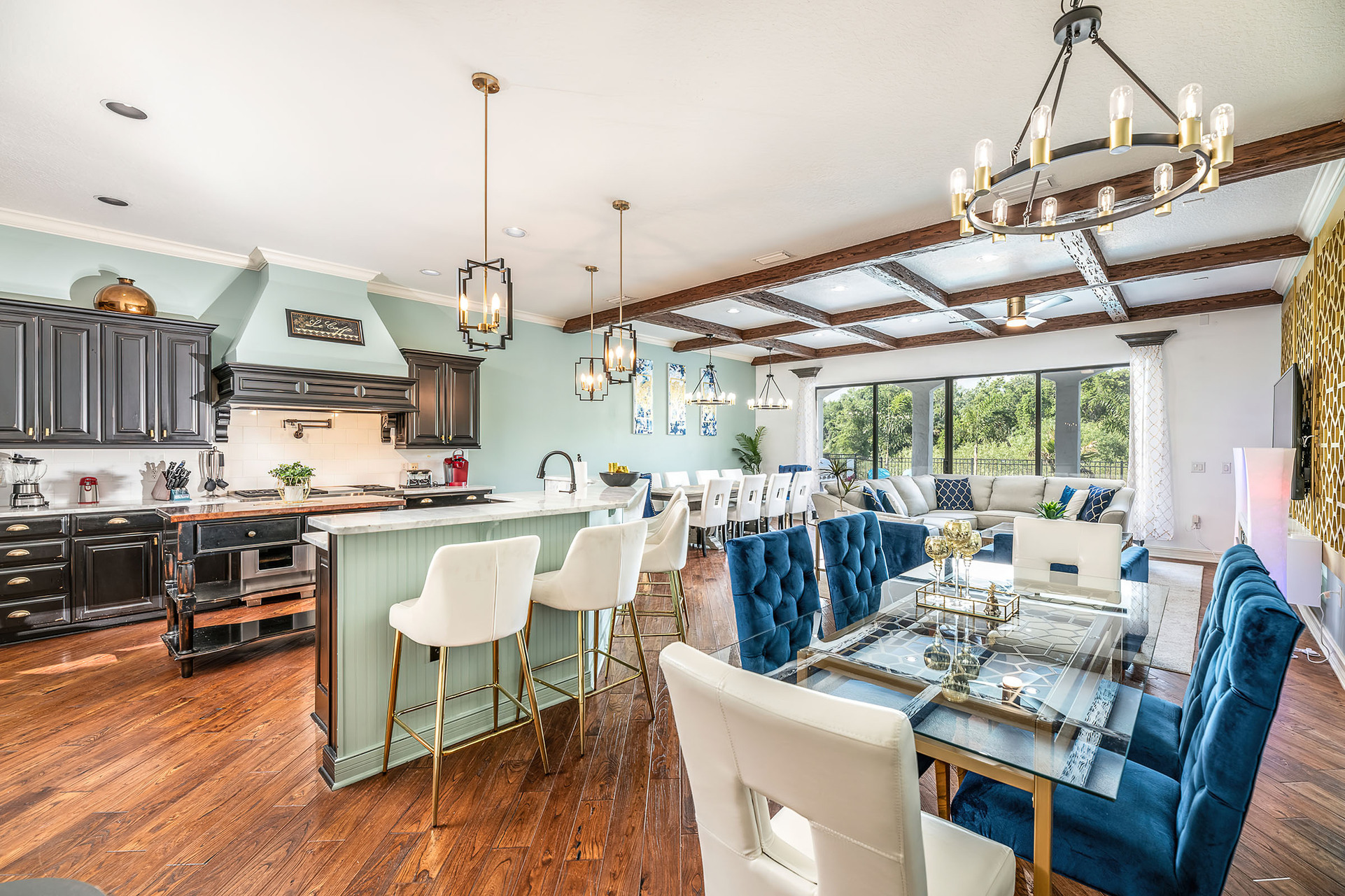 Step inside and feel right at home in the open-concept kitchen and living area