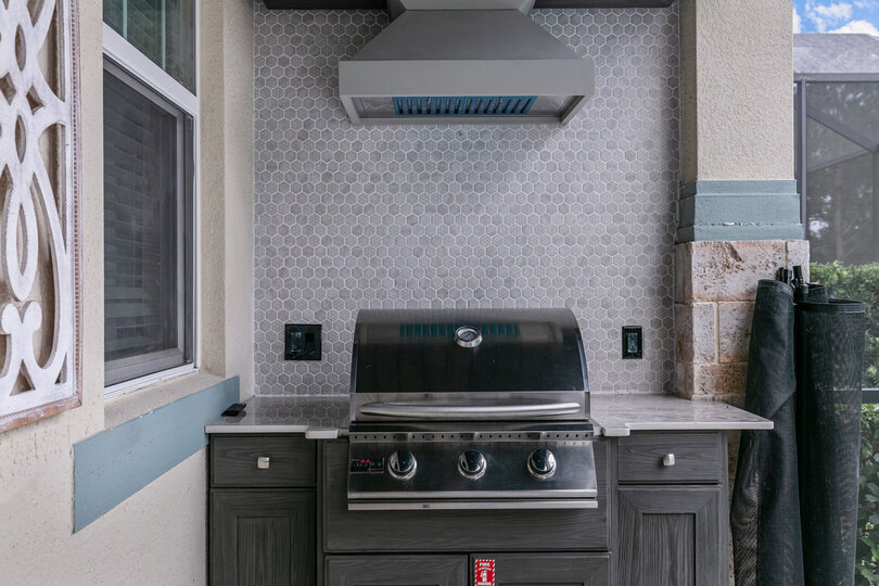 Grill up some burgers on the outdoor grill!