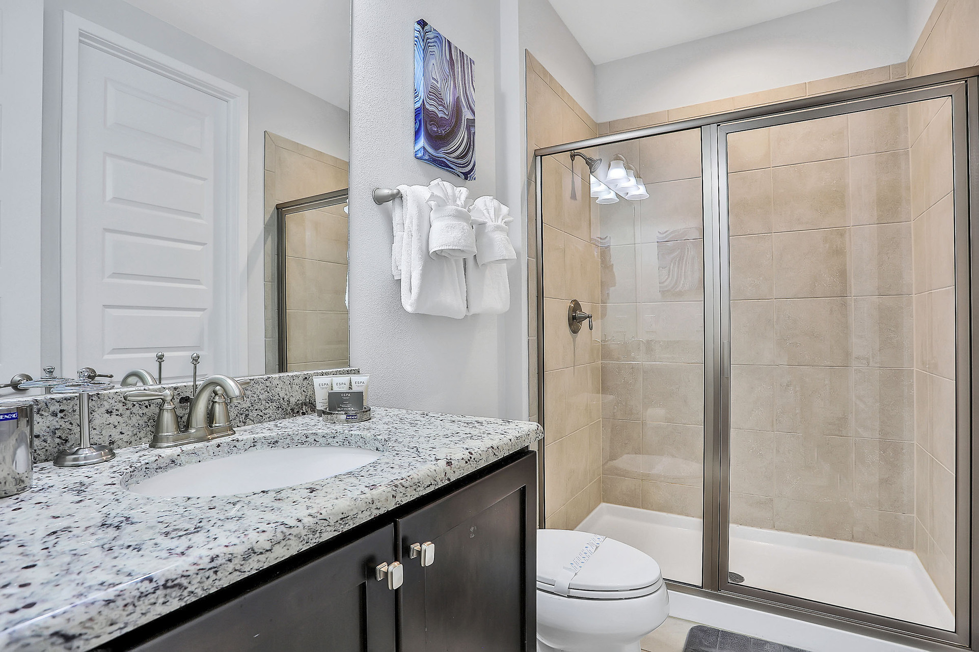 En suite bathroom with walk-in shower