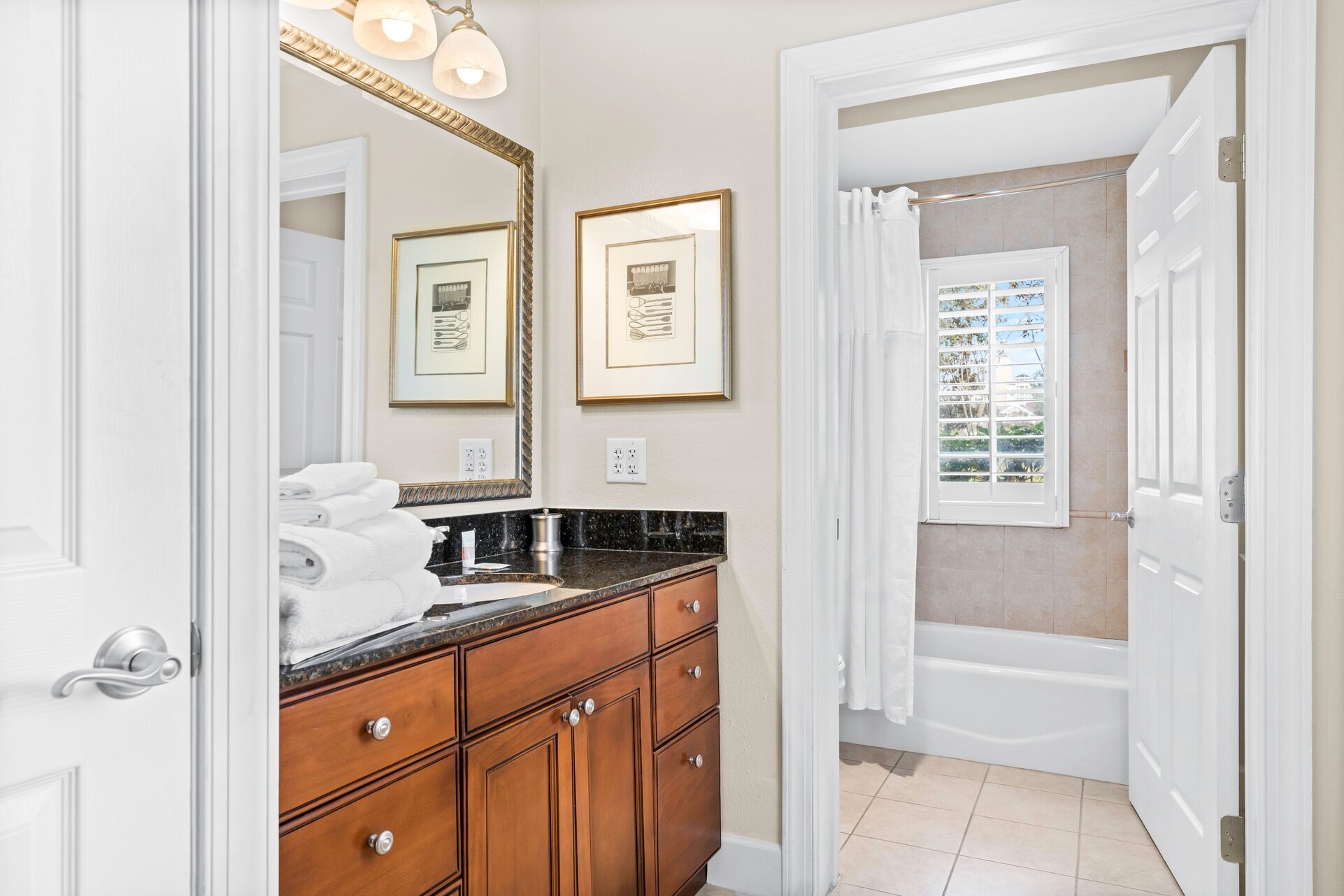 Enjoy the convenience of an en-suite bathroom featuring a walk-in shower for a refreshing start to your day