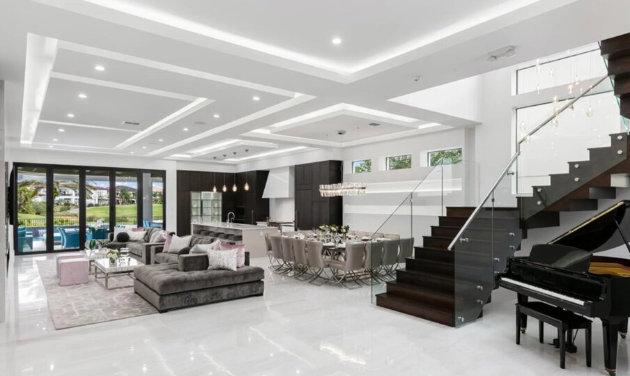 Ceiling Design with LED lighting