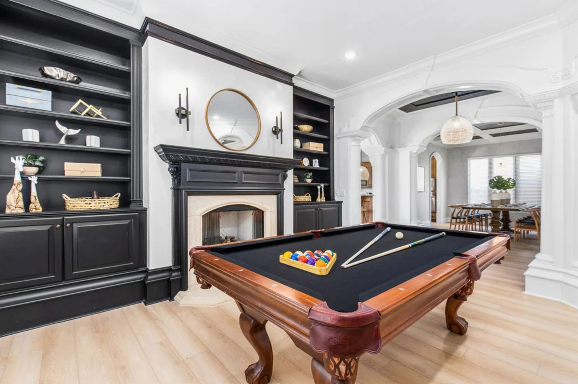 Challenge your friends and family in a game of pool, a dedicated space designed for exciting game nights