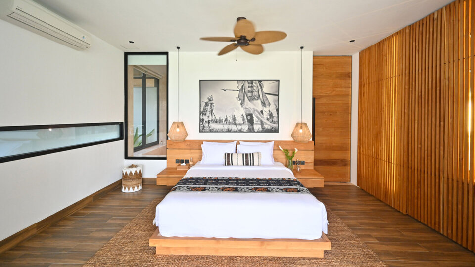 Spacious and cool guest bedroom