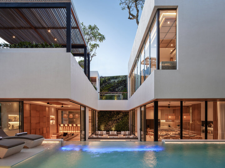 Pool and villa