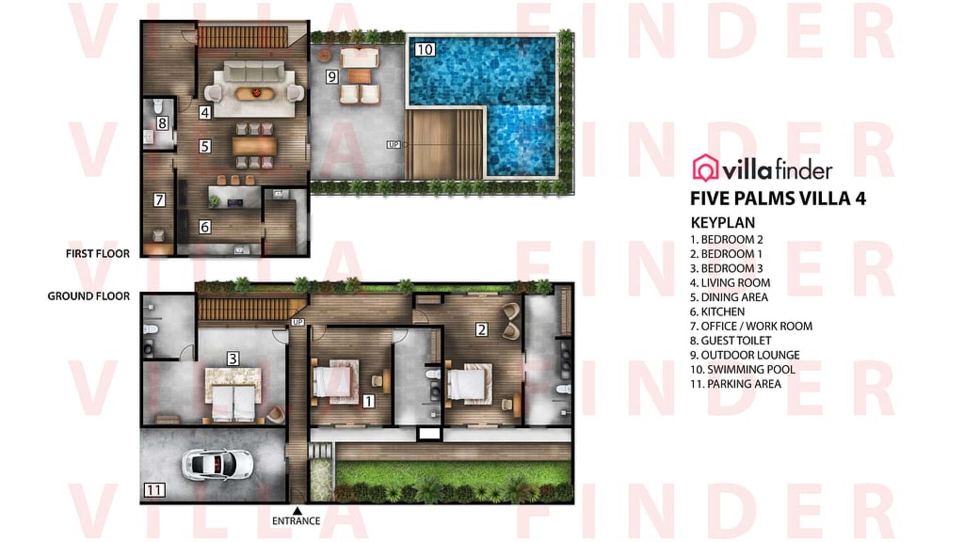5 Star Five Palms Villa 4 – Rooftop Ricefield Retreat