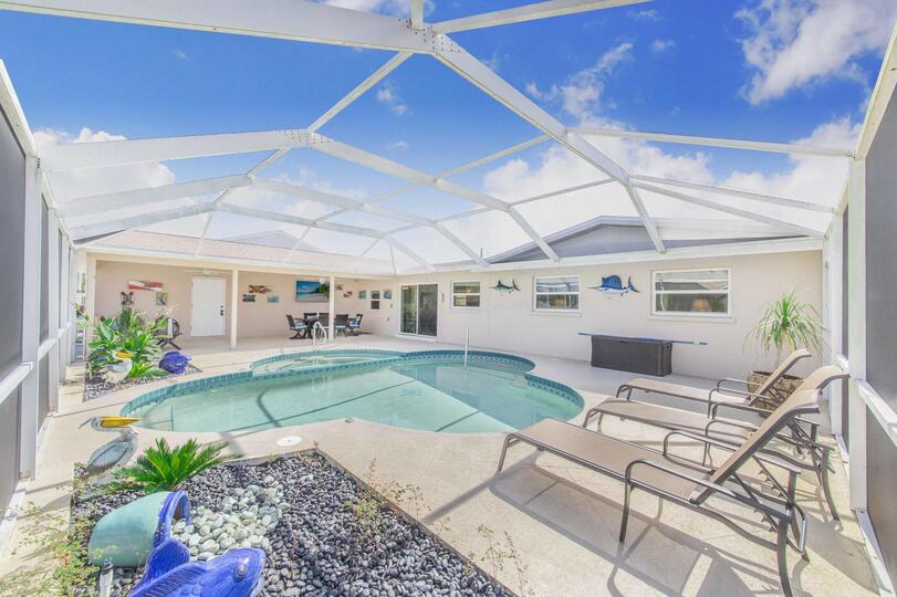 Sparkling pool overlooking the canal. Pool size: 23' x 12' x 5.5'