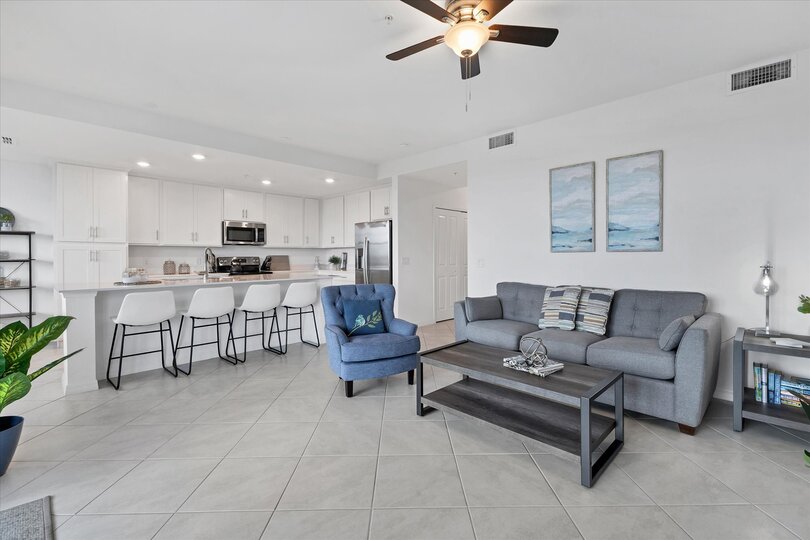 Bright, open living space