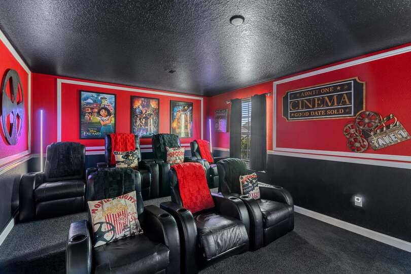 Theater Room Upstairs 100" Smart TV