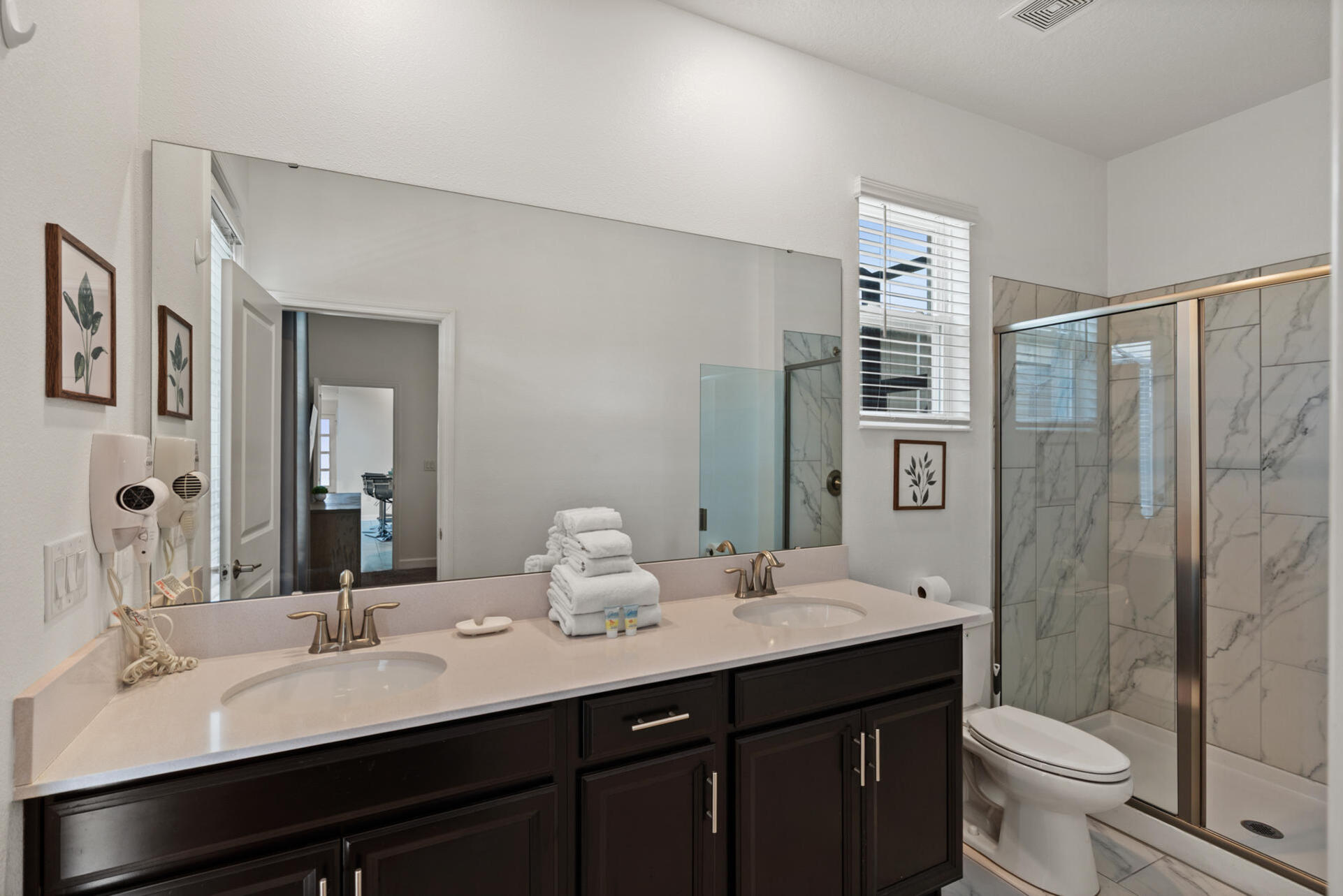 Master King Bathroom 1 Downstairs 
Shower Door to Pool